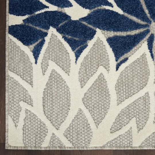 Kirkland's Home Navy Bright Floral Burst Outdoor Area Rug, 7X10- Outdoor Rugs