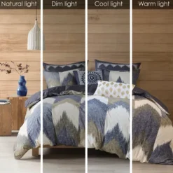 Kirkland's Home Navy Broken Chevron 3-Pc. Full/Queen Comforter Set- Comforters