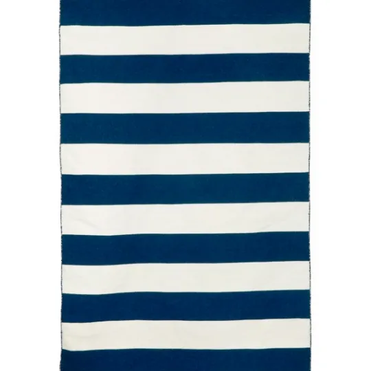 Kirkland's Home Navy Cabana Stripe Indoor/Outdoor Area Rug, 3X5- Outdoor Rugs