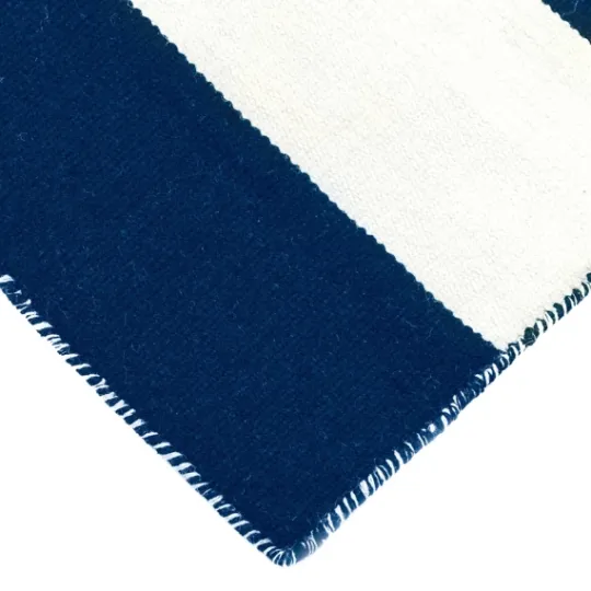Kirkland's Home Navy Cabana Stripe Indoor/Outdoor Area Rug, 3X5- Outdoor Rugs