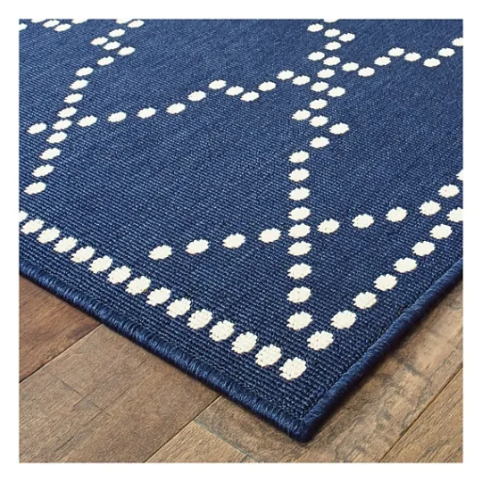 Kirkland's Home Navy Caden Outdoor Area Rug, 6X9- Outdoor Rugs