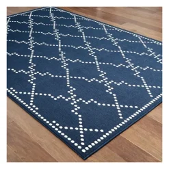 Kirkland's Home Navy Caden Outdoor Area Rug, 6X9- Outdoor Rugs