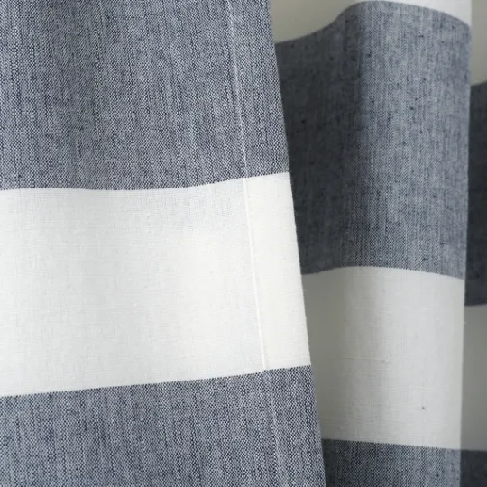 Kirkland's Home Navy Cape Cod Stripe Curtain Panel Set, 84 In.- Curtains & Drapes