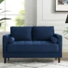 Kirkland's Home Navy Chelsea Modern Loveseat- Sofas & Loveseats