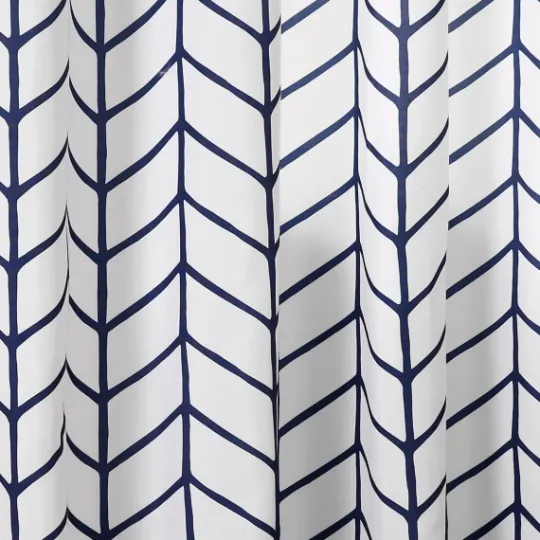 Kirkland's Home Navy Chevron 2-Pc. Panel Curtain Set, 84 In.- Curtains & Drapes