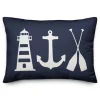 Kirkland's Home Navy Coastal Symbols Pillow- Pillows