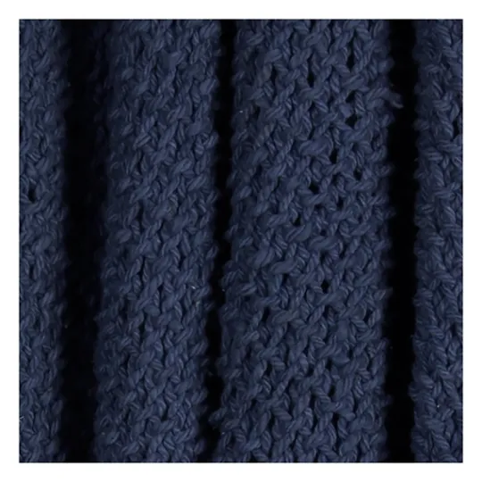 Kirkland's Home Navy Cotton Tassel Throw- Blankets & Throws