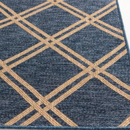 Kirkland's Home Navy Diamond Indoor/Outdoor Area Rug, 5X7- Outdoor Rugs
