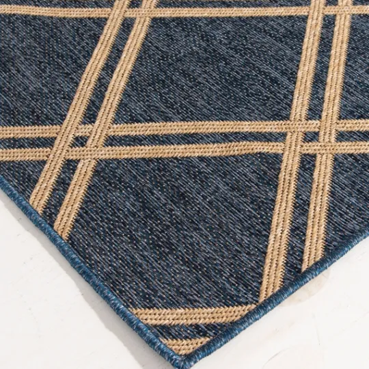 Kirkland's Home Navy Diamond Indoor/Outdoor Area Rug, 5X7- Outdoor Rugs