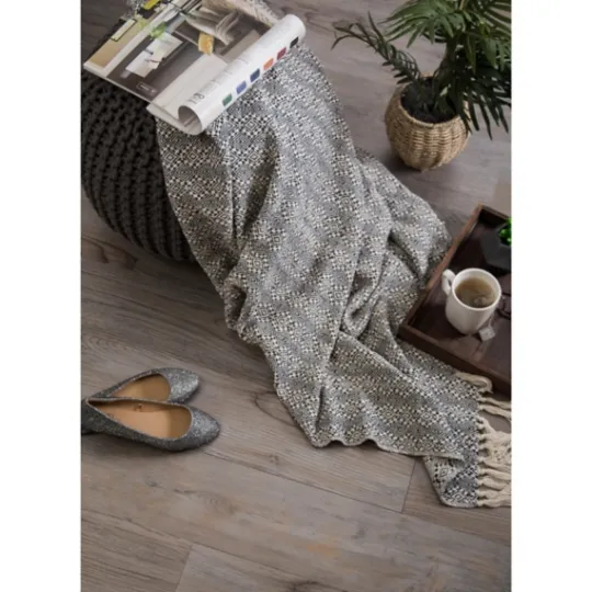 Kirkland's Home Navy Diamond Stitched Throw- Blankets & Throws