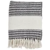 Kirkland's Home Navy Diamond Weave Throw With Tassels- Blankets & Throws