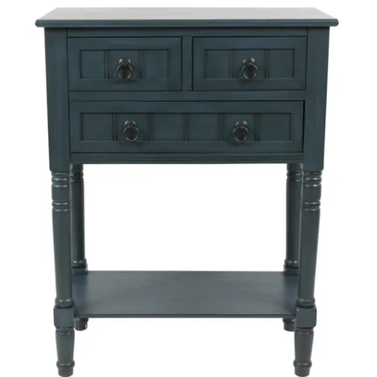 Kirkland's Home Navy 3-Drawer Console Table- Console Tables