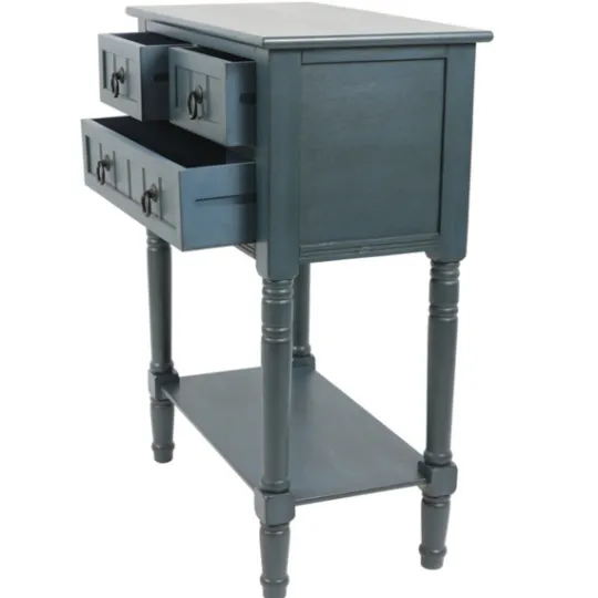 Kirkland's Home Navy 3-Drawer Console Table- Console Tables