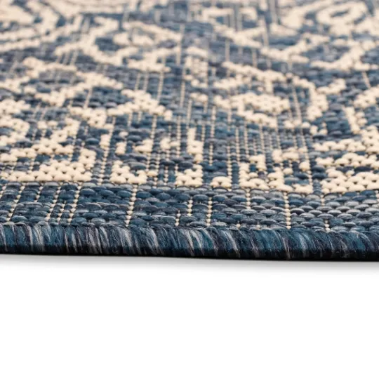 Kirkland's Home Navy Embellished Indoor/Outdoor Area Rug, 6X9- Outdoor Rugs