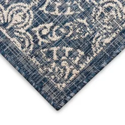 Kirkland's Home Navy Embellished Indoor/Outdoor Area Rug, 7X7- Outdoor Rugs