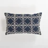Kirkland's Home Navy Embroidered Medallion Lumbar Pillow- Pillows