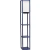 Kirkland's Home Navy Etagere Shelf Charging Floor Lamp- Floor Lamps