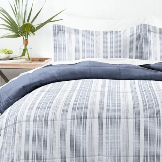 Kirkland's Home Navy Farmhouse Dreams Queen 3-Pc. Comforter Set- Comforters