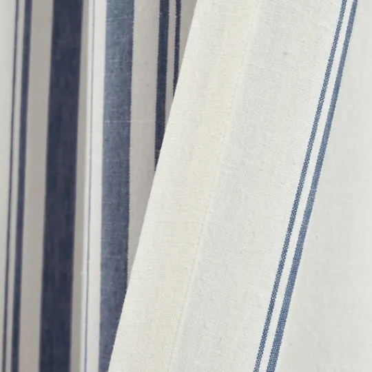 Kirkland's Home Navy Farmhouse Stripe Curtain Panels, Set Of 2- Curtains & Drapes