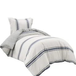 Kirkland's Home Navy Farmhouse Stripe 2-Pc. Twin Xl Duvet Set- Duvets