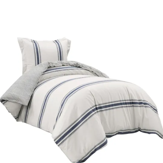 Kirkland's Home Navy Farmhouse Stripe 2-Pc. Twin Xl Duvet Set- Duvets