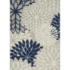 Kirkland's Home Navy Floral Burst Outdoor Area Rug, 5X7- Outdoor Rugs