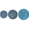 Kirkland's Home Navy Floral Metal Plate Wall Plaques, Set Of 3- Wall Plaques