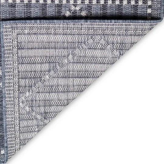 Kirkland's Home Navy Geo Lattice Outdoor Area Rug, 6X9- Outdoor Rugs