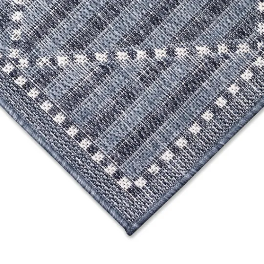 Kirkland's Home Navy Geo Lattice Outdoor Area Rug, 4X7- Outdoor Rugs