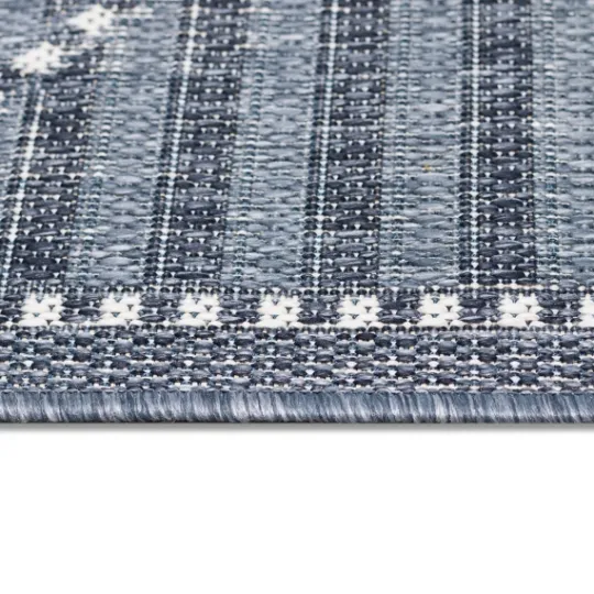 Kirkland's Home Navy Geo Lattice Outdoor Area Rug, 4X7- Outdoor Rugs