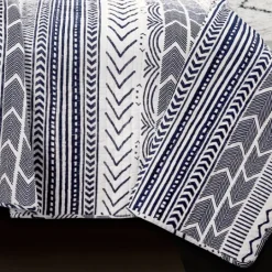 Kirkland's Home Navy Geometric 3-Pc. King Quilt Set- Quilts
