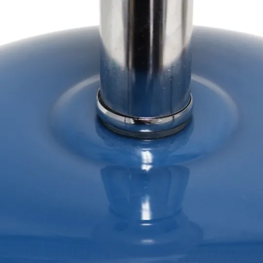 Kirkland's Home Navy Glass Short Oval Table Lamp- Table Lamps