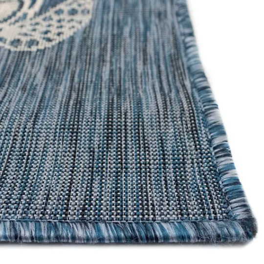 Kirkland's Home Navy Harrison Turtle Indoor/Outdoor Area Rug, 4X7- Outdoor Rugs