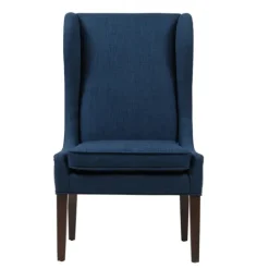 Kirkland's Home Navy High Wingback Nailhead Trim Dining Chair- Dining Chairs