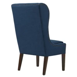 Kirkland's Home Navy High Wingback Nailhead Trim Dining Chair- Dining Chairs