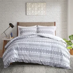 Kirkland's Home Navy Jacquard California King 3-Pc. Comforter Set- Comforters