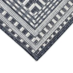Kirkland's Home Navy Linear Macy Indoor/Outdoor Area Rug, 4X7- Outdoor Rugs