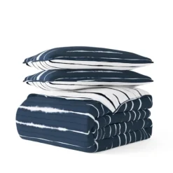 Kirkland's Home Navy Linear Reversible 2-Pc. Twin Quilt Set- Quilts