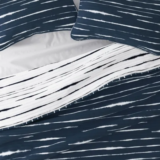 Kirkland's Home Navy Linear Reversible 2-Pc. Twin Quilt Set- Quilts