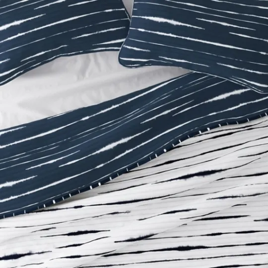 Kirkland's Home Navy Linear Reversible 2-Pc. Twin Quilt Set- Quilts