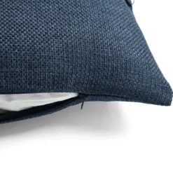 Kirkland's Home Navy Linen And Button Lumbar Pillow Cover- Pillows