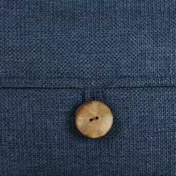 Kirkland's Home Navy Linen And Button Lumbar Pillow Cover- Pillows