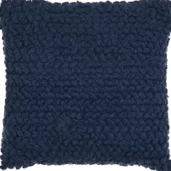 Kirkland's Home Navy Looped Yarn Wool Pillow- Pillows
