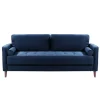 Kirkland's Home Navy Lumbar Eucalyptus Sofa- Sofas & Loveseats