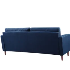 Kirkland's Home Navy Lumbar Eucalyptus Sofa- Sofas & Loveseats