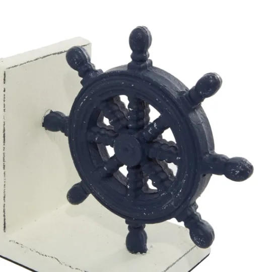 Kirkland's Home Navy Metal Coastal Bookends, Set Of 2- Decorative Accents