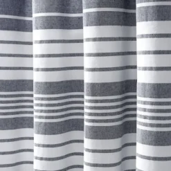 Kirkland's Home Navy Nantucket Fringe Curtain Panel Set, 95 In.- Curtains & Drapes