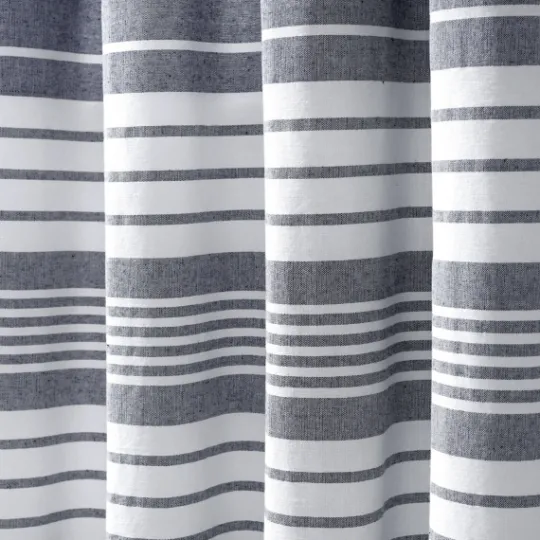 Kirkland's Home Navy Nantucket Fringe Curtain Panel Set, 84 In.- Curtains & Drapes
