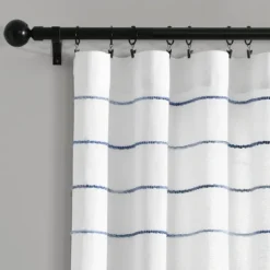 Kirkland's Home Navy Ombre Stripe Curtain Panel Set, 95 In.- Curtains & Drapes