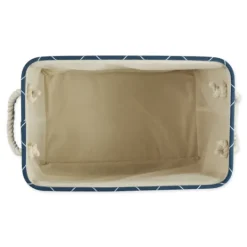 Kirkland's Home Navy Paw Trellis Rectangle Basket, 14 In.- Baskets & Boxes